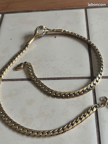Bracelet Jonc Charles Jourdan Vintage - Acier Plaqué Or - Occasion élégant