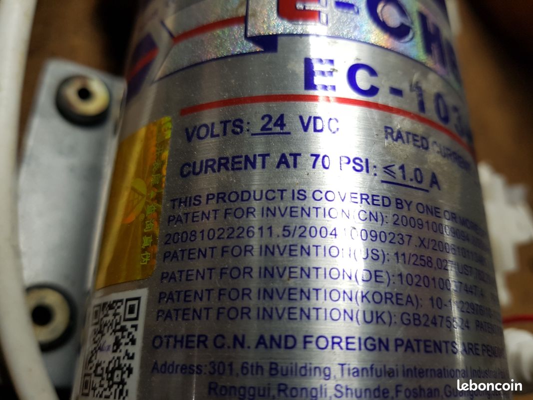 Pompe de surpression E-CHEN EC-103-75 24V 30Psi (image 5)