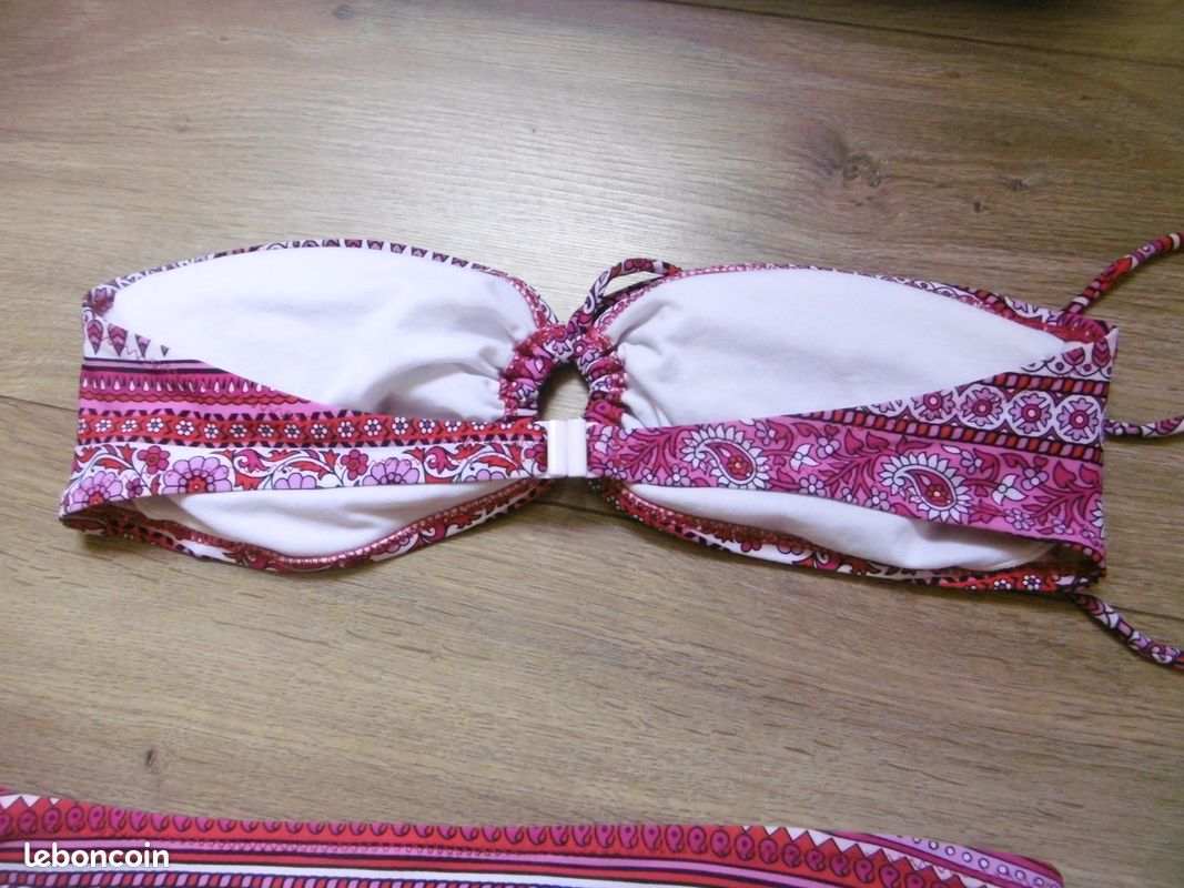 Maillot de bain 2 pièces haut bandeau T 38 (image 5)