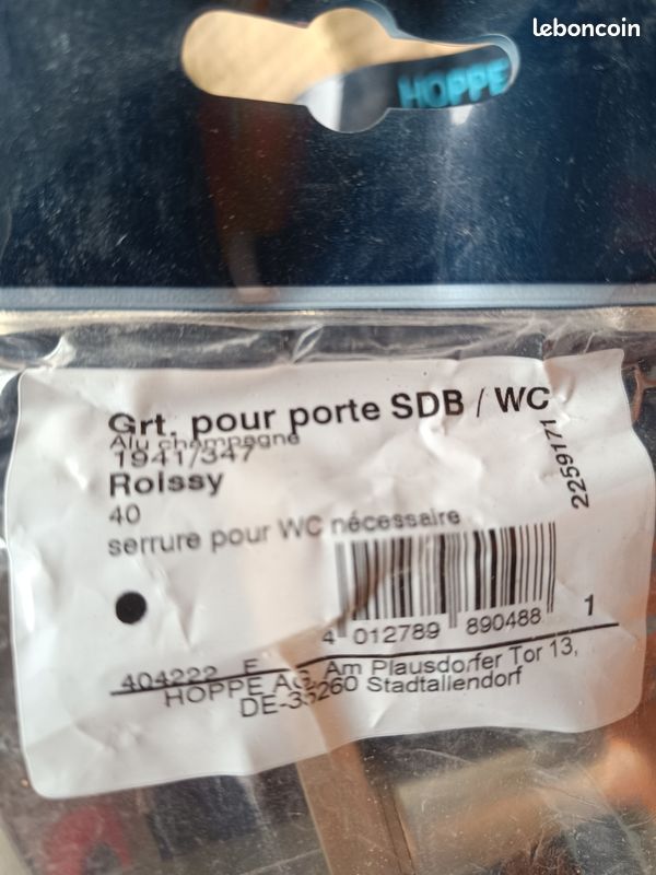 Poignée SDB HOPPE (image 1)