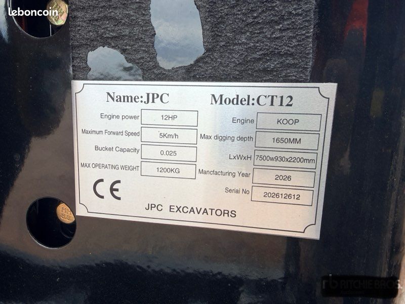 2026 JPC CT12 Mini pelle avec cabine (image 11)