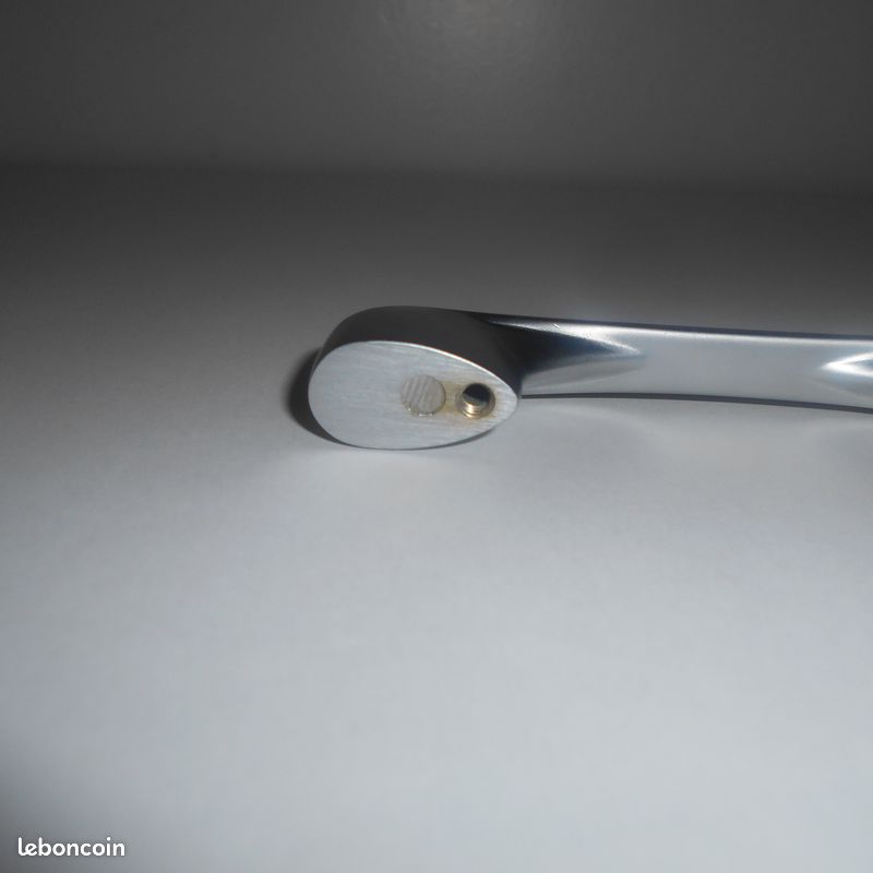 4 Poignées commode en métal chromé gris mat (image 6)