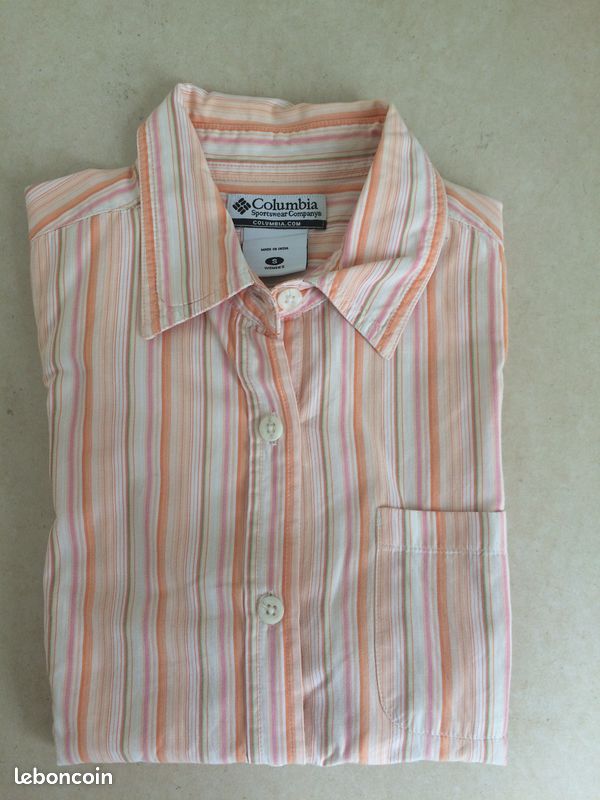 Chemise Columbia rayée taille S (image 1)