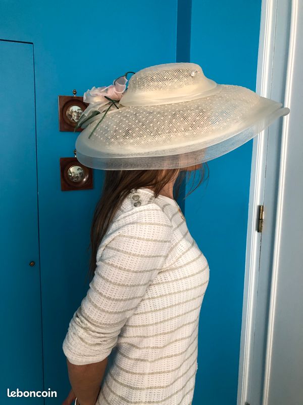 Chapeau beige mariage FRANCK & FILS (image 9)