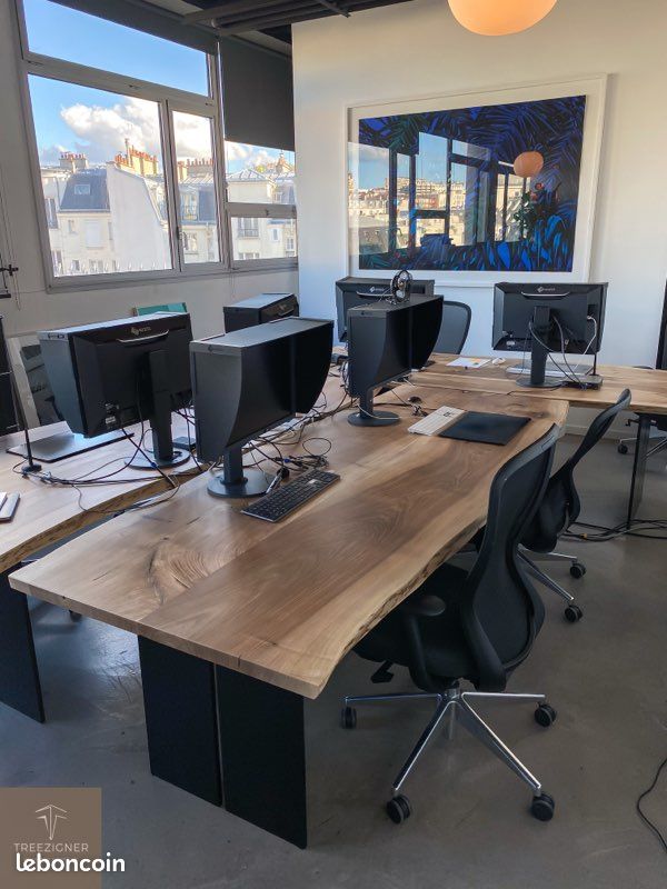 Table de Réunion Bureau de Travail Bois Massif Sur Mesure (image 9)