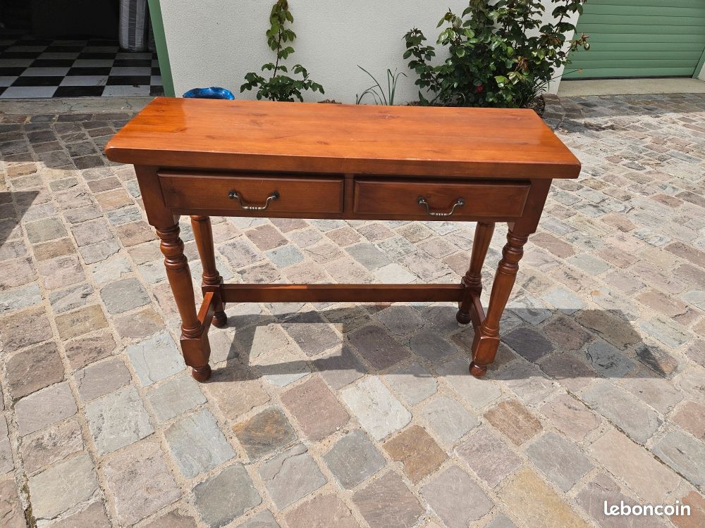 Table décorative 2 tiroirs (image 1)