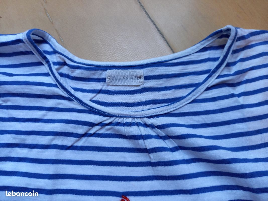 Tee-shirt manche courte marin fille 14 ans (image 4)