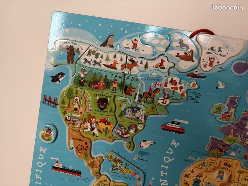 Tableau aimanté, puzzle monde (image 2)
