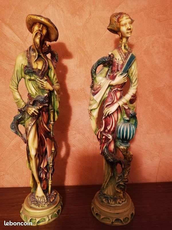 Couple statuettes japonaises (image 1)
