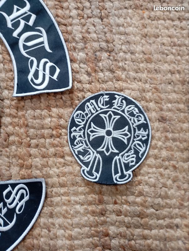 Casquette Trucker Chrome Hearts - Patch Croix Cimetière Cœurs - Cuir Noir - Taille Unique Ajustable (neuve Avec étiquettes)