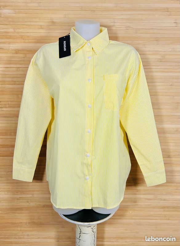 Chemise jaune taille S pour femme (image 1)
