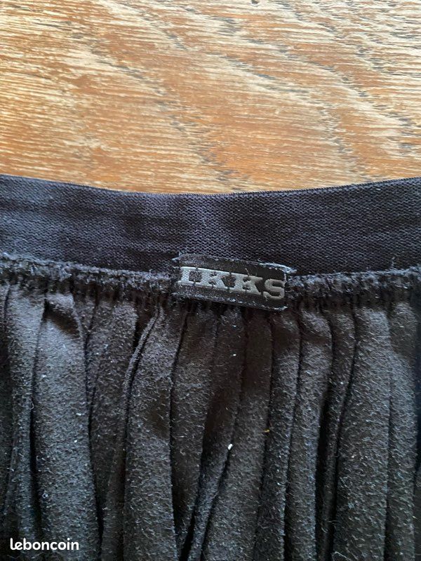 Ensemble Sweat Gris Et Jupe Noire Plissée IKKS Fille 12 Ans Taille 152
