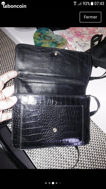 Pochette noire Antonini cuir (image 3)