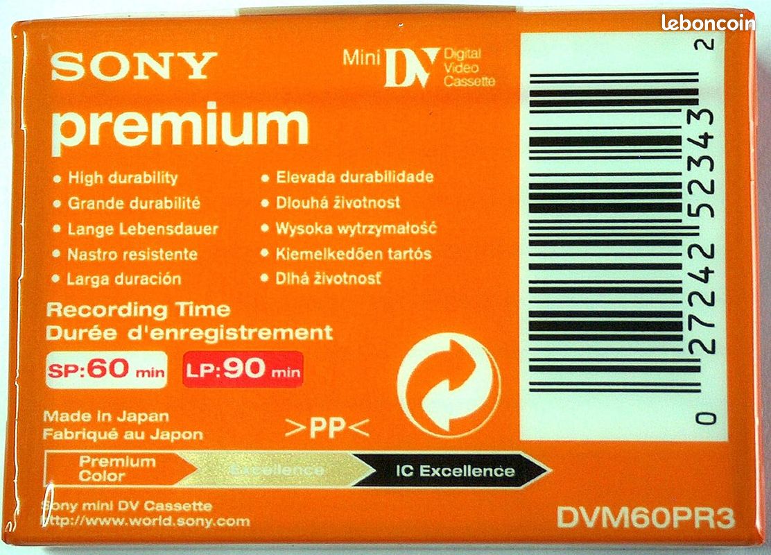 DVC Caméscope Tape 60 Min Sony Premium (image 2)