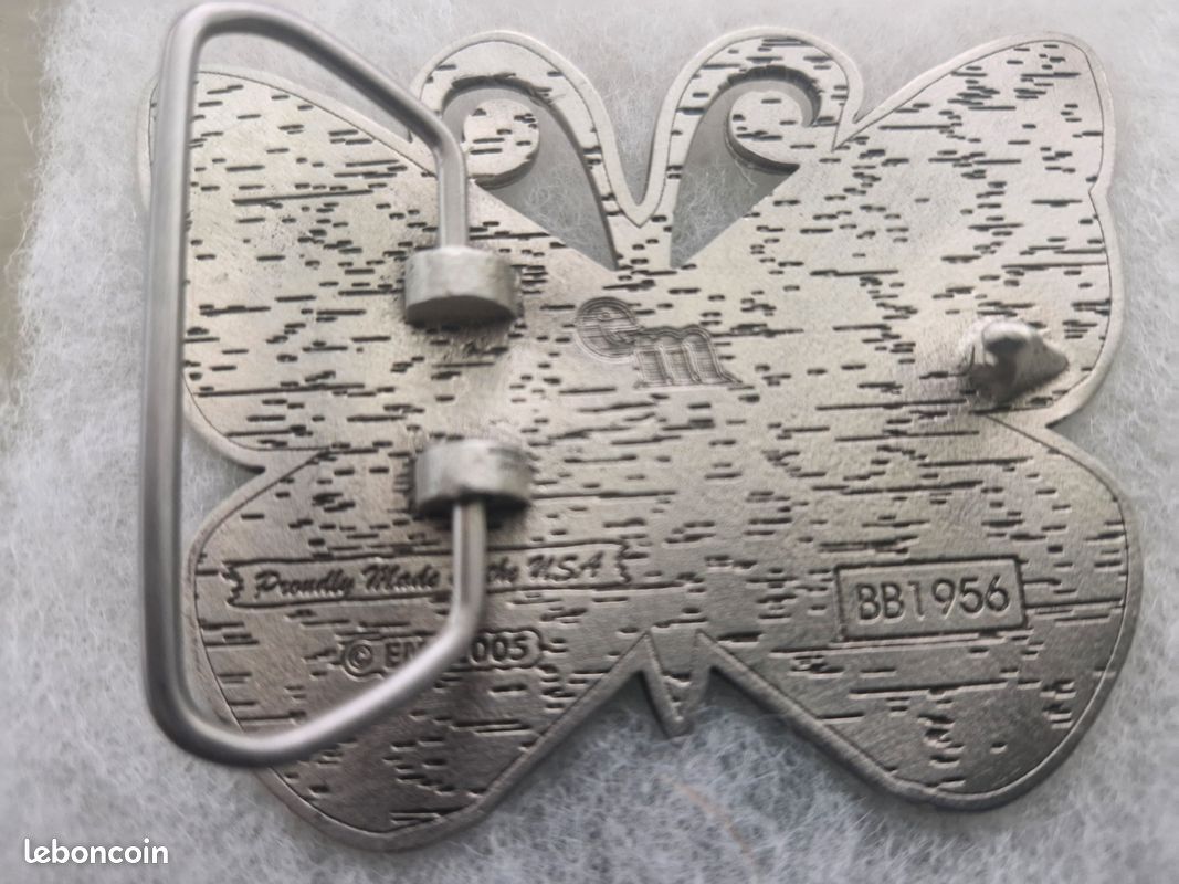 Ancienne Boucle De Ceinture Toupie Silver Star - Made In USA