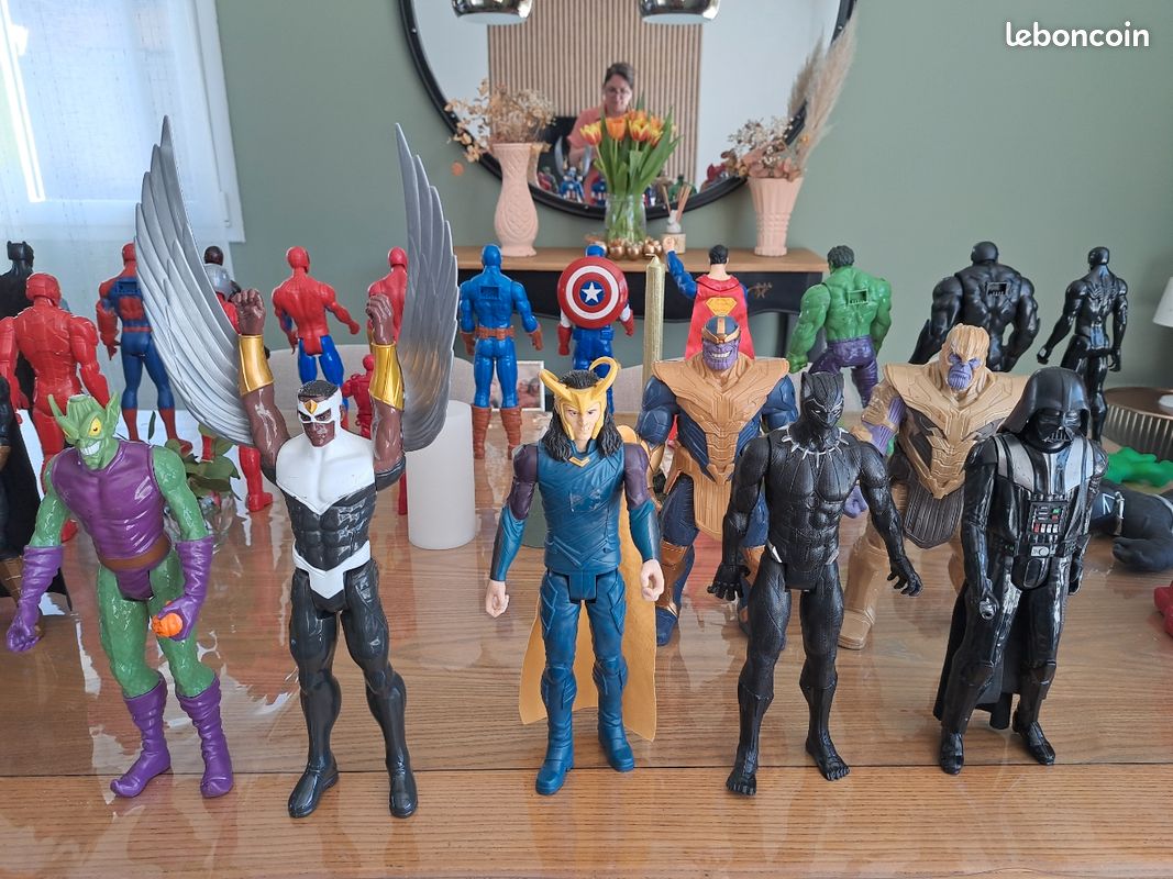 Lot figurines Marvel Avengers 30 cm Iron Man Captain America Loki Falcon (image 6)