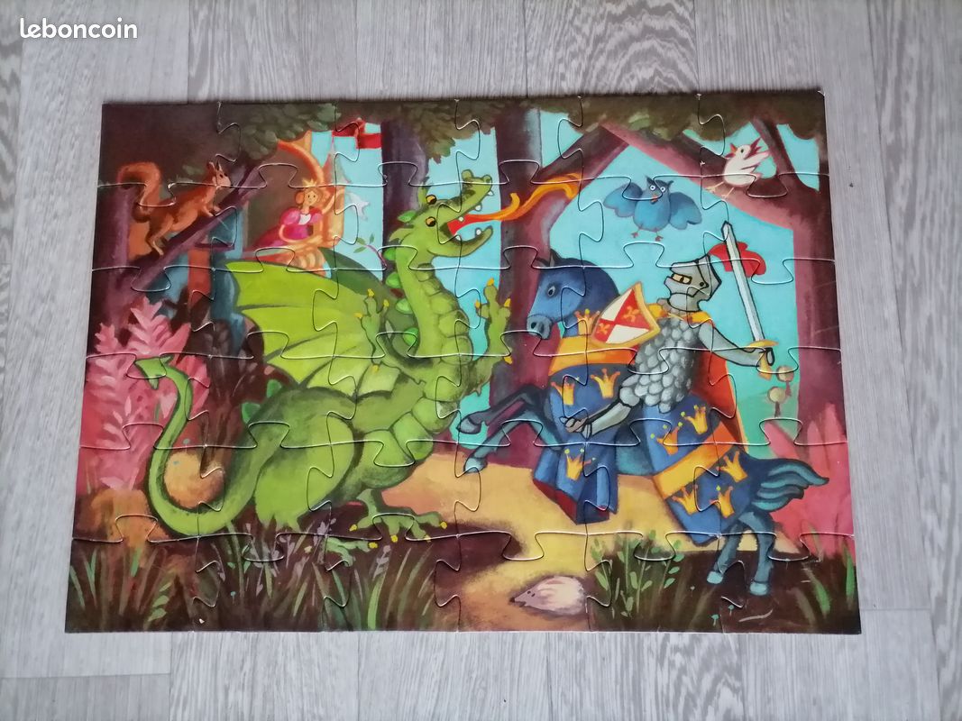 Puzzle djeco chevalier et dragon (image 2)