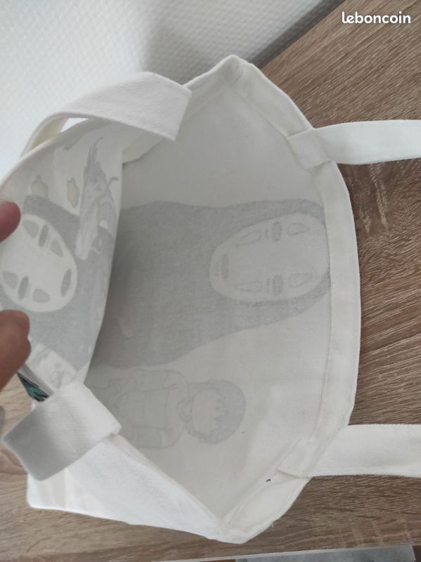 Tote bag blanc de Chihiro, sac double face de voyage de Chihiro de Hayao Miyazaki (image 7)