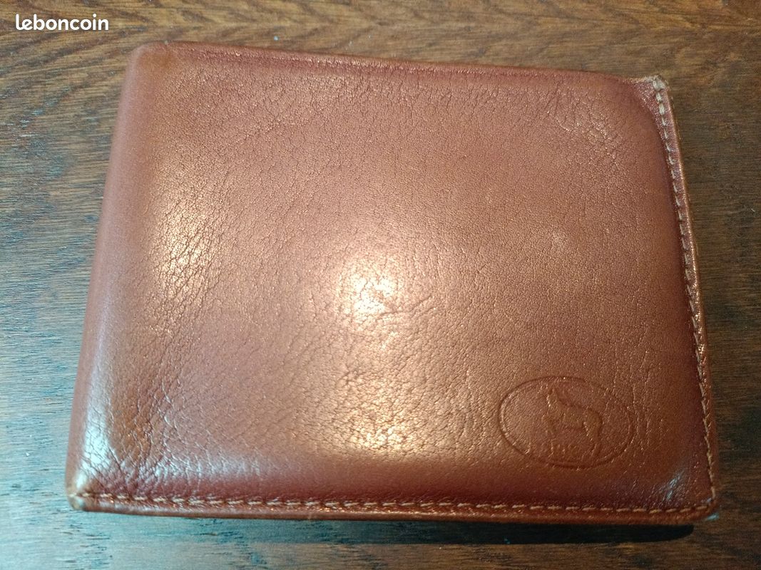 Portefeuille cuir marron (image 1)