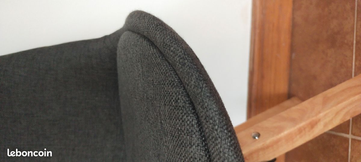 Chaise rotative gris foncée (image 4)