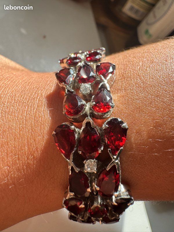 Bracelet En Argent Massif - Magnifique Pièce Vintage, Occasion