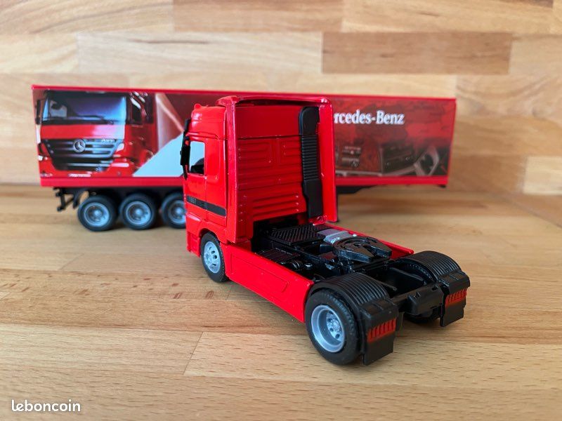 Newray – Camion Mini Mercedes Actros 1857 Avec Conteneur, Réplique 1/43 Sous Licence Officielle, Die-cast, Jouet Et Collection