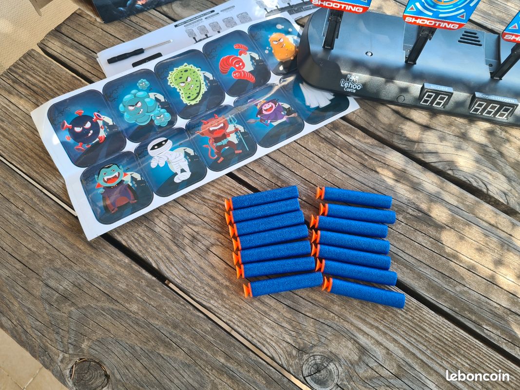 LEHOO CASTLE - Cible pour Nerf - Cible Nerf Electronique avec 5 Cibles