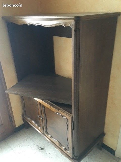 Meuble TV et HiFi Louis XV Merisier (image 2)