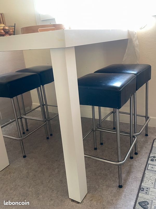 Table type bar une face collé au mur (image 2)