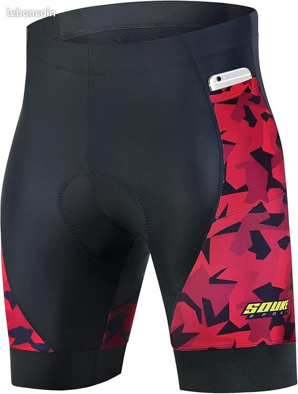🚴♂️ Souke Sports Short Cyclisme Homme Taille M (image 1)