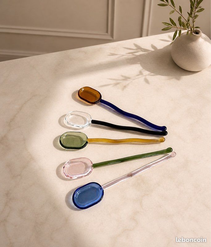 Ensemble de 5 cuillères en verre (image 1)