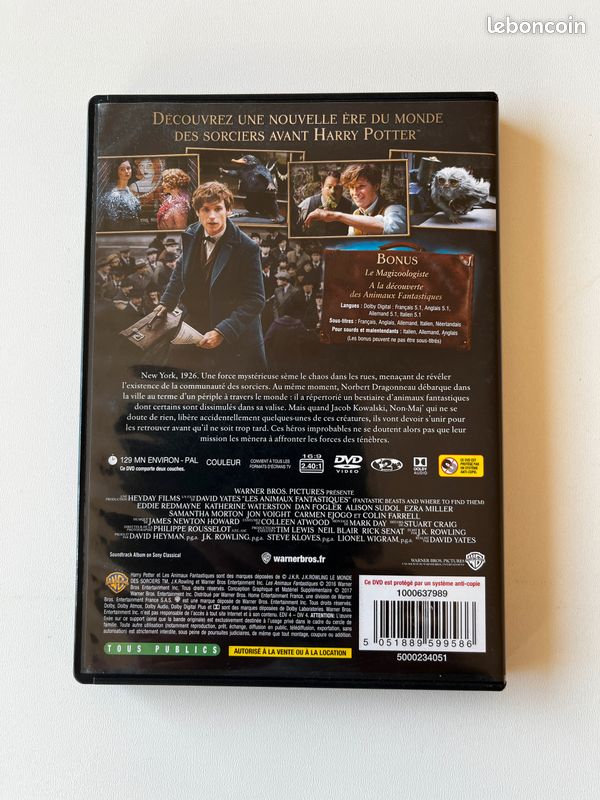 DVD Les animaux fantastiques (image 2)