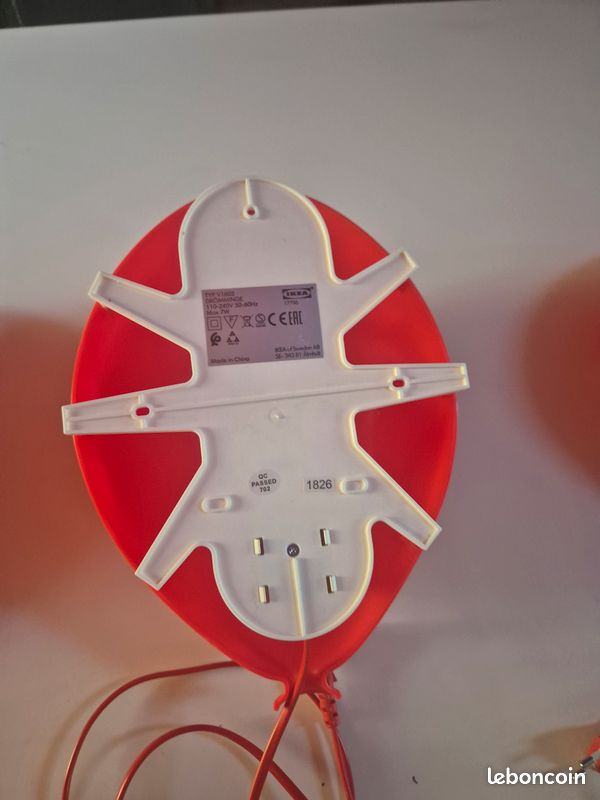 Lot de 3 luminaires applique ballon rouge ikea dromminge année 90 vintage (image 5)