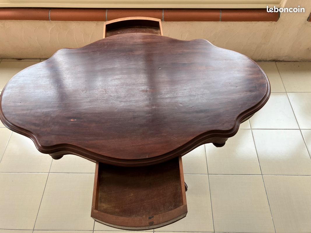 Table violon acajou avec tiroir (image 1)