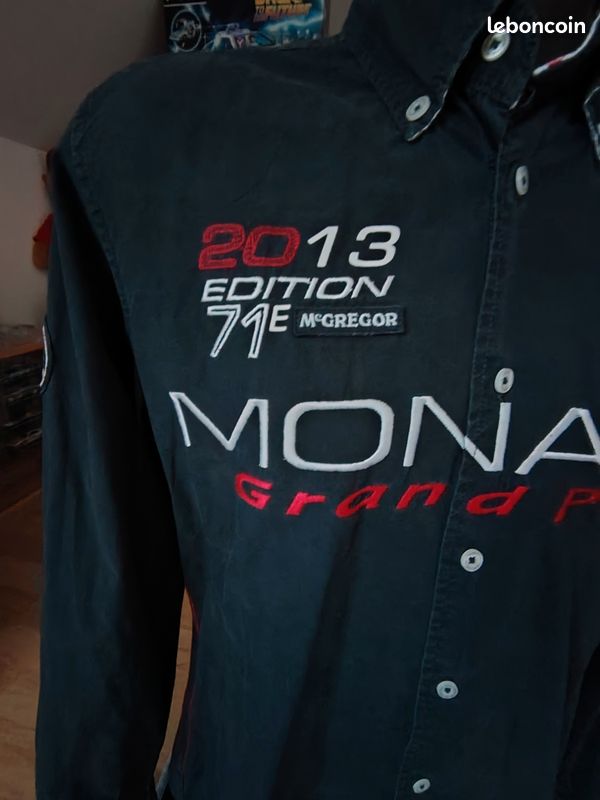 Chemise Homme Rayée Mac Gregor Collector Grand Prix Monaco - Taille XL - Occasion Excellent état
