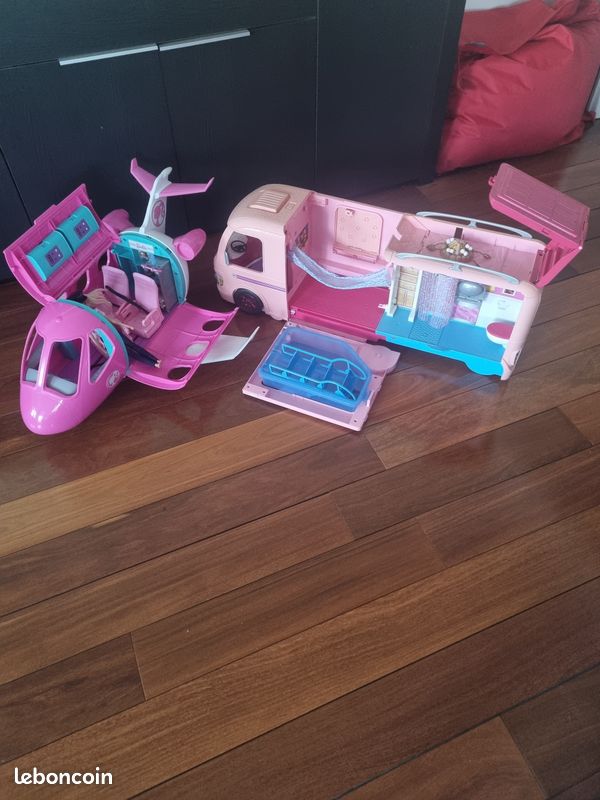 Avion de barbie +camping car (image 1)