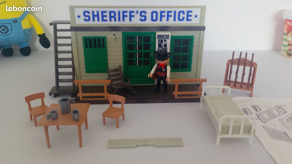 Plaque Marron Playmobil Pour Bureau Du Sheriff Ou Autre - Pièce Détachée Occasion