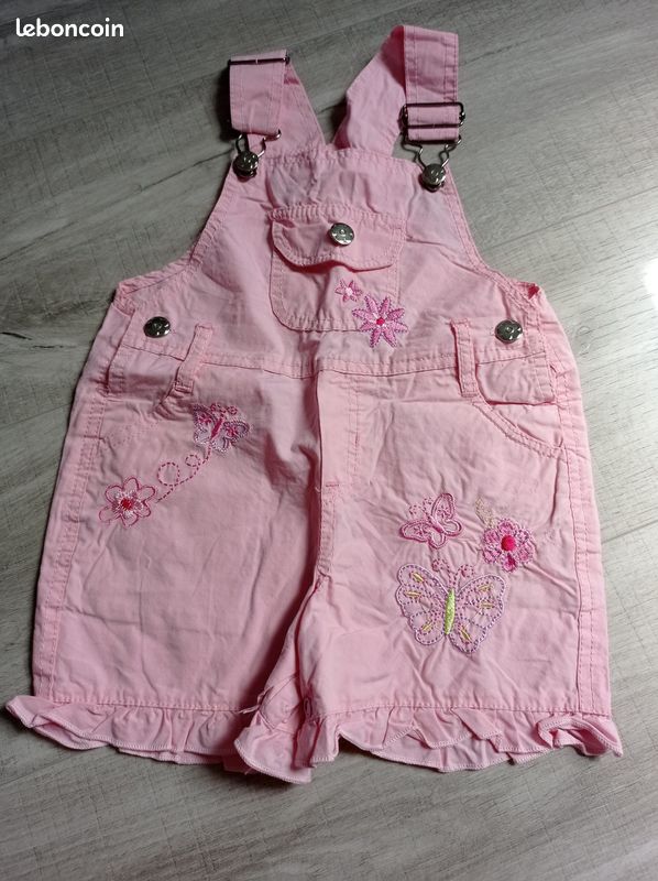 Salopette short 6 mois fille (image 1)