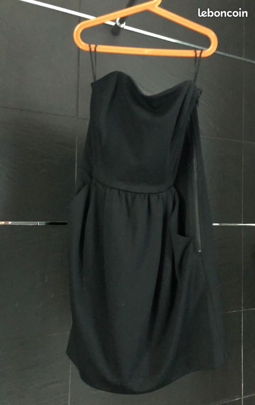 Robe Rachel Roy Noire Et Blanche Taille 2 - Style Bodycon/Pencil - Pour Soirée Cocktail - Occasion TB