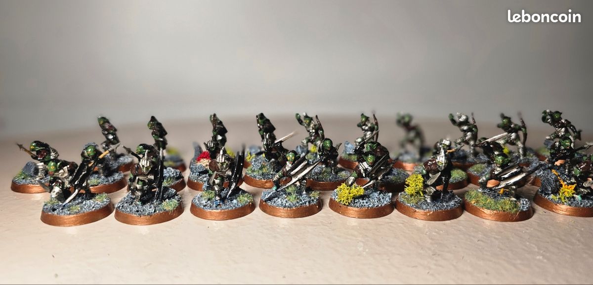 Figurine Guerriers Gobelins En Métal Warhammer - Pour Batailles Fantastiques - Occasion