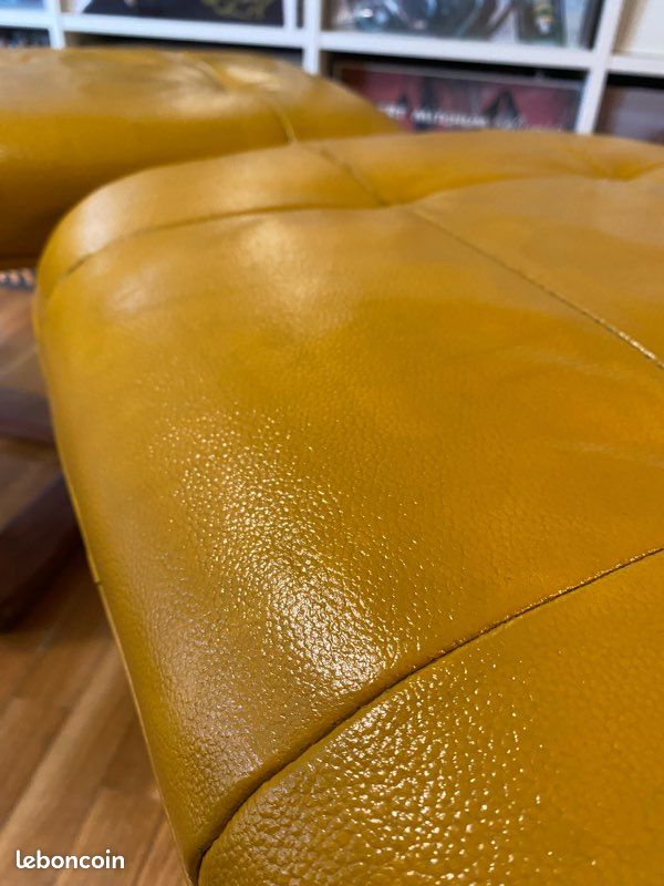 Paire de repose-pieds / poufs vintage scandinaves années 70 – rénovés (image 5)