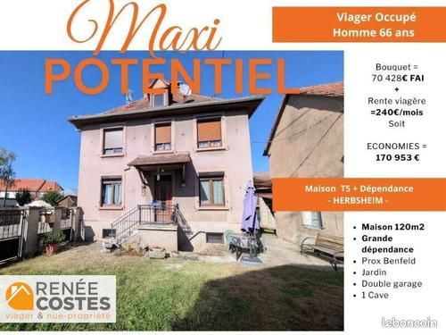 Maison 5 pièces 120 m² · à Herbsheim · 120 m² · 70 428 €