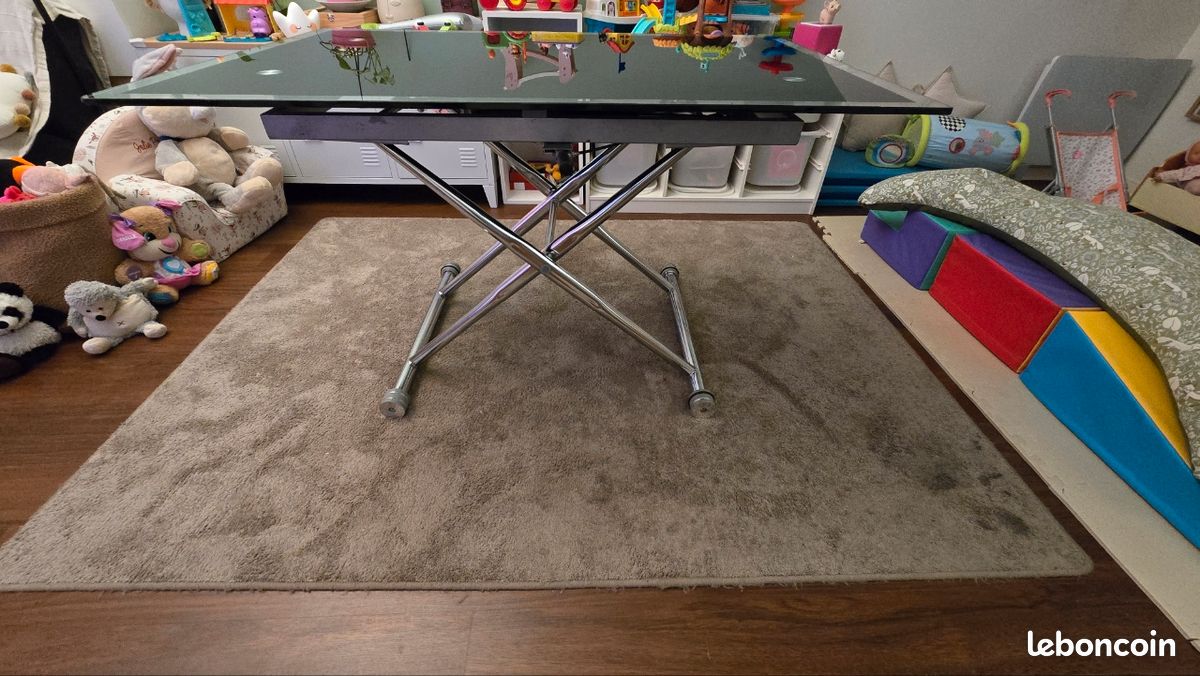 Table basse relevable UP & DOWN Noir (image 2)
