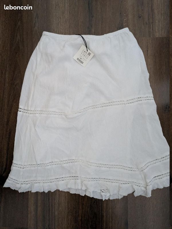 Jupe Plissée Pull&Bear Taille 36 Grise - En Polyester - Occasion Très Bon état Fille