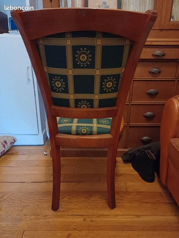 Chaise bois tissu (image 4)
