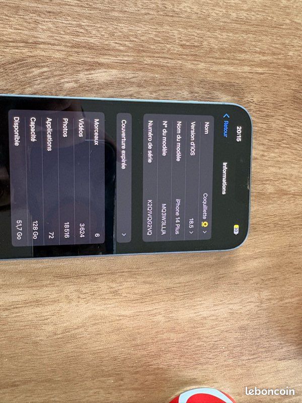 Vend iphone14 plus 128go esim seulement (image 11)