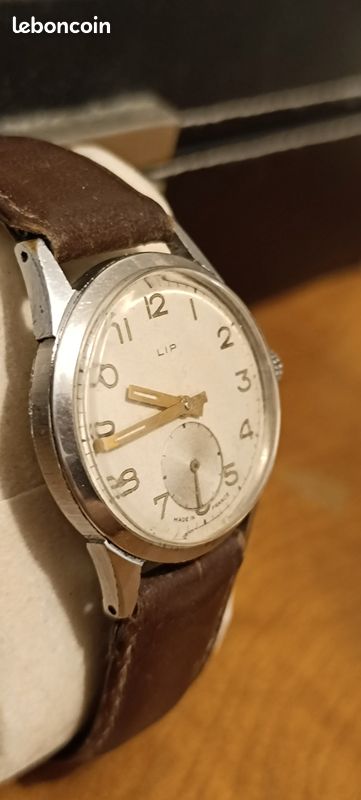 Montre Mécanique Vintage Lip - Homme - Gris - Fonctionne - Occasion