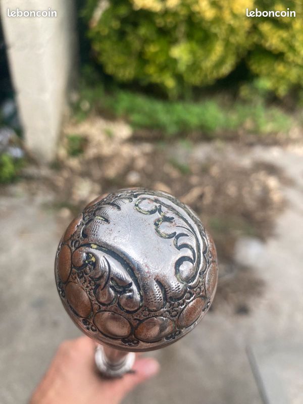 Porte-canne pour parapluie en laiton Lombard vintage - MCM - Scène de