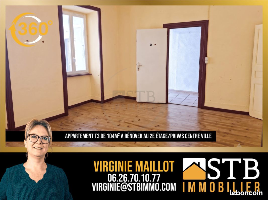 Appartement 4 pièces 104 m² · à Privas · 104 m² · 95 000 €