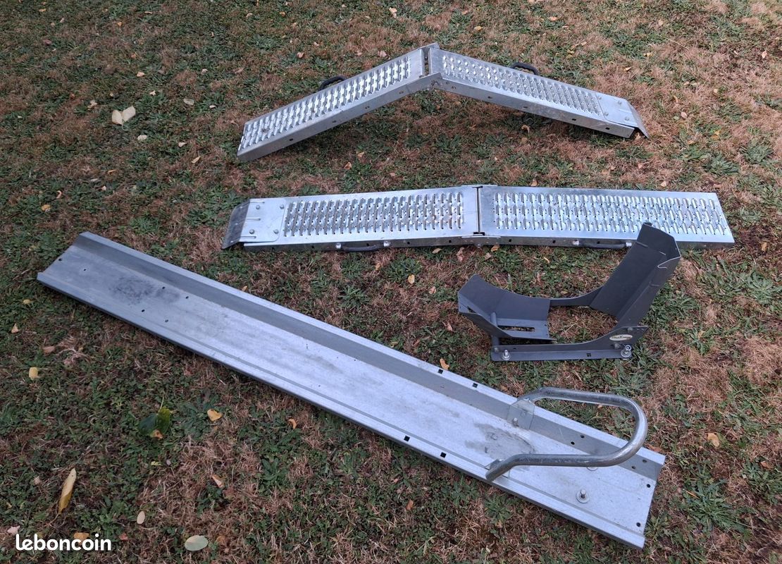 Rampe moto pour remorque et rampes de chargement et bloc roue (image 3)